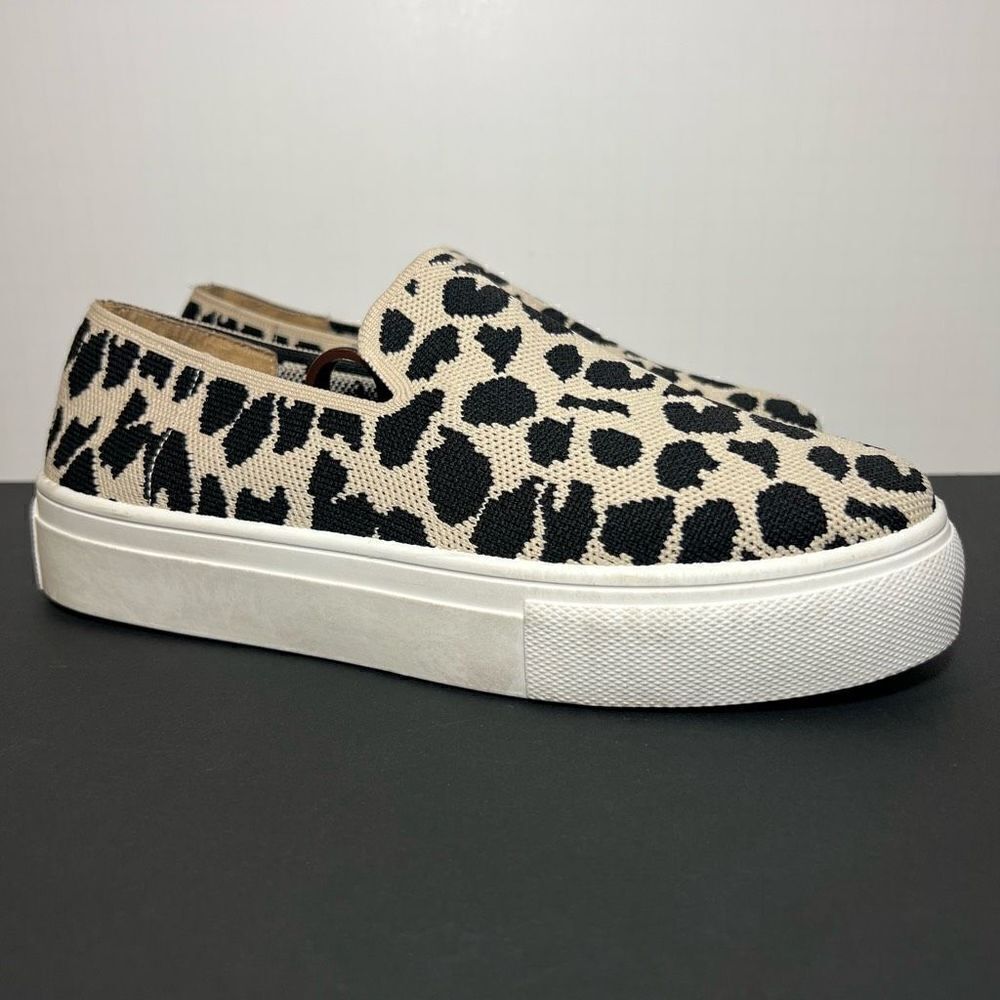 Womens BAMBOO Story Leopard Print Slip On Platform Shoes / Size 8.5